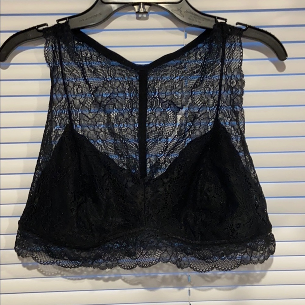 black lace bralette